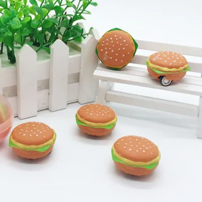 Mini Running Hamburger Car Novelty Pull Back Toy for Kids