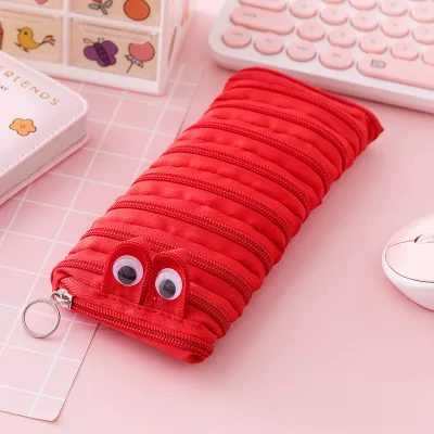 Love Caterpillar Monster Zipper Pencil Coin Purse Kids Bags