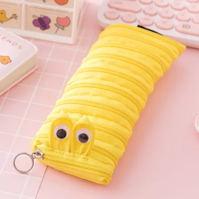 Love Caterpillar Monster Zipper Pencil Coin Purse Kids Bags