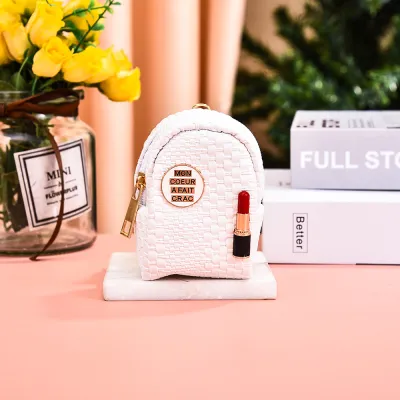 Mini Coin Purse Keychain for Kids with Animal Pattern PU Leather