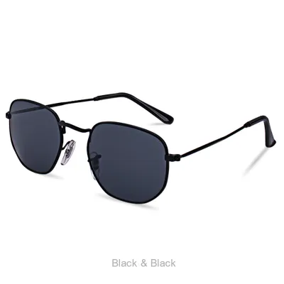 Women's Fashion Small Square Sunglasses Metal Frame AC Lens