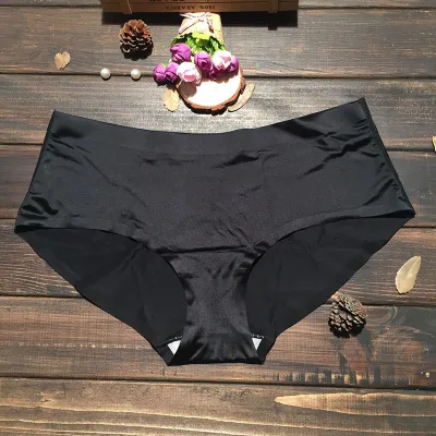 Women Glossy Seamless Mid-Waist Briefs