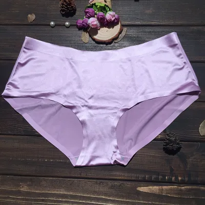 Women Glossy Seamless Mid-Waist Briefs