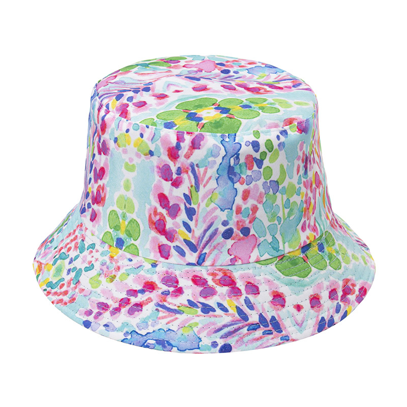 Wholesale Trendy Unisex Fishbone Pineapple Fox Print Bucket Hat