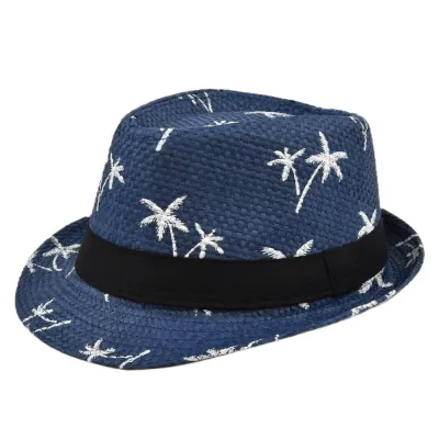 Casual Outdoor Sunshade Coconut Straw Hat Flat Top Unisex Parent-Child