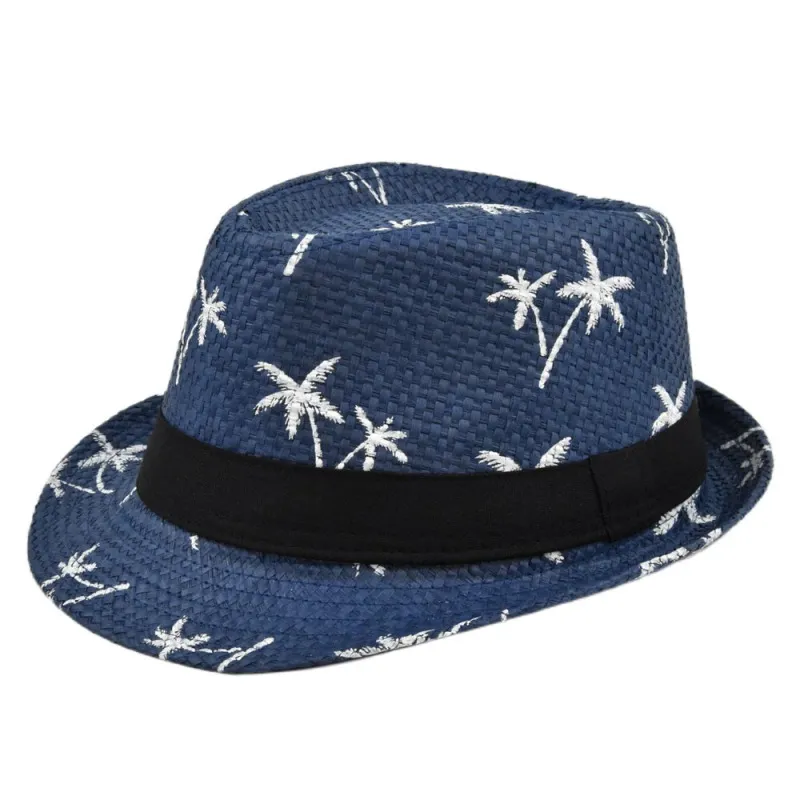 Casual Outdoor Sunshade Coconut Straw Hat Flat Top Unisex Parent-Child