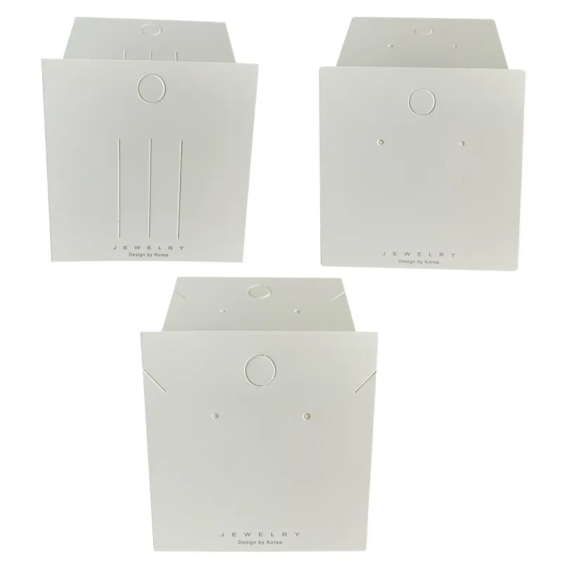 Jewelry Storage Cardboard Display Cards for Necklace Hairpin Earrings Packaging 100pcs
