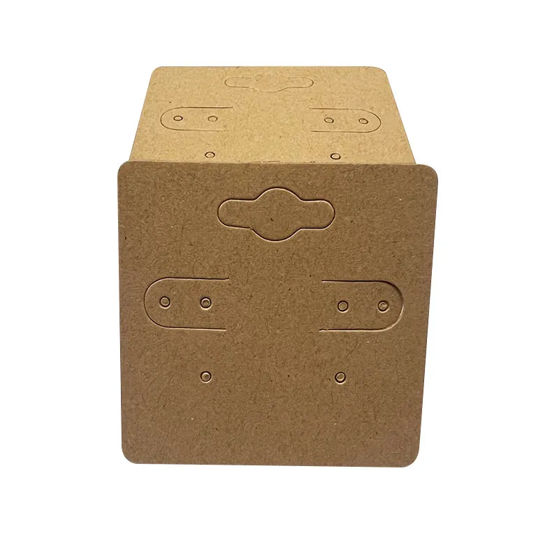 Kraft Paper Earring Card 5x5cm Cardboard Jewelry Storage Display Packaging Card 100pcs