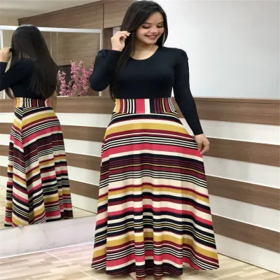 Women Elegant Floral Print Short Sleeve Plus Size Dress