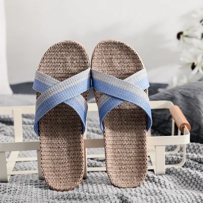 Women Fashion Linen Non-Slip House Slippers