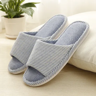Plus Size Women Casual Open Toe Rattan Grass Linen Non-Slip Home Slippers
