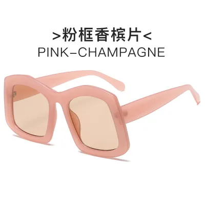 Women Fashion Candy Color Large Frame Sunglasses