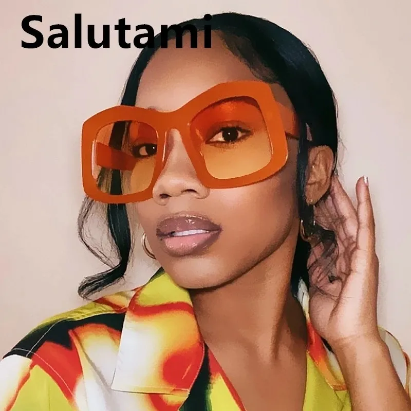 Women Fashion Candy Color Large Frame Sunglasses