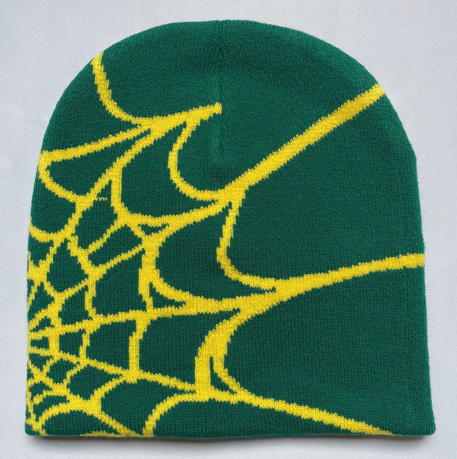 Wholesale Fashion Outdoor Riding Spider Web Jacquard Knitted Hat