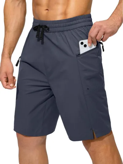 Men's Casual Sports Drawstring Zipper Bermuda Shorts