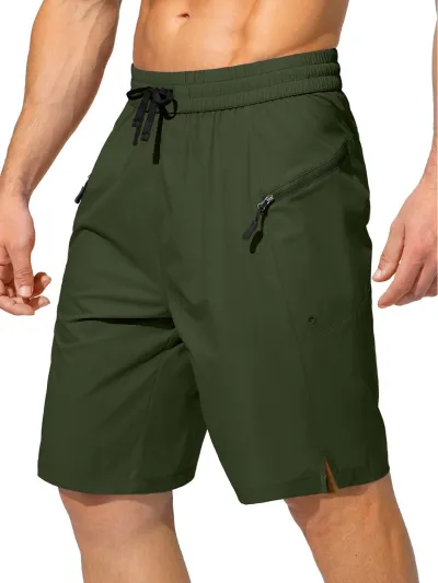 Men's Casual Sports Drawstring Zipper Bermuda Shorts