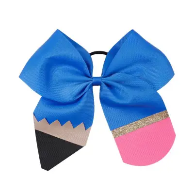 Children Kids Baby Girls Back To School Cute Pencil Bowknot Hair Rope Accessories