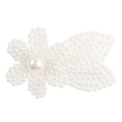 Kids Baby Girls Rhinestones Pearl Bow Hair Clip Duckbill Clip Hairband