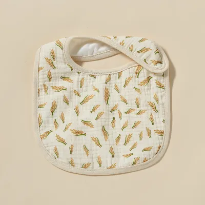 Toddlers Newborn Baby Fashion Cartoon Print Solid Color Bib Burp Cloth