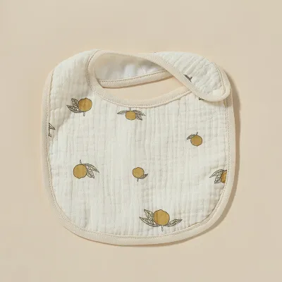 Toddlers Newborn Baby Fashion Cartoon Print Solid Color Bib Burp Cloth