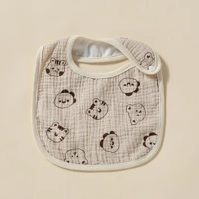 Toddlers Newborn Baby Fashion Cartoon Print Solid Color Bib Burp Cloth