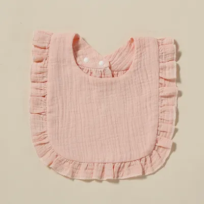 Toddlers Newborn Baby Fashion Solid Color Cotton Bib Burp Cloth Unisex
