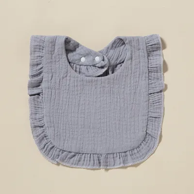 Toddlers Newborn Baby Fashion Solid Color Cotton Bib Burp Cloth Unisex