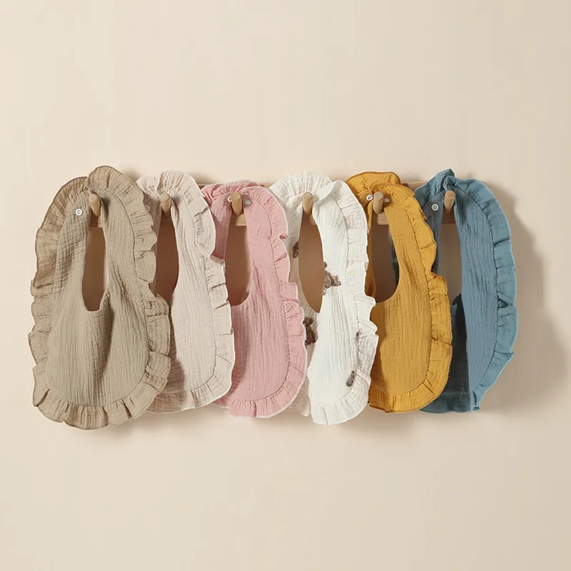 Toddlers Newborn Baby Fashion Solid Color Cotton Bib Burp Cloth Unisex