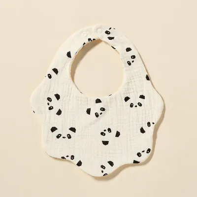 Baby Toddler Newborn Anti-Dirty Bib Burp Cloth Cartoon Print Pure Cotton Unisex