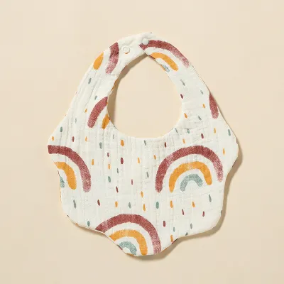 Baby Toddler Newborn Anti-Dirty Bib Burp Cloth Cartoon Print Pure Cotton Unisex