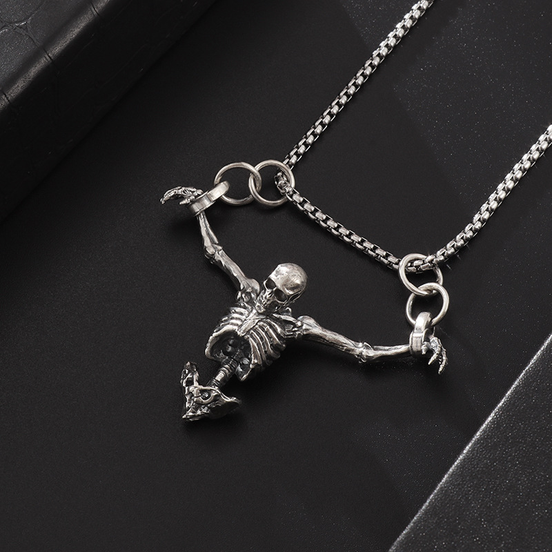 Wholesale Halloween Unisex Hip Hop Punk Vintage Skull