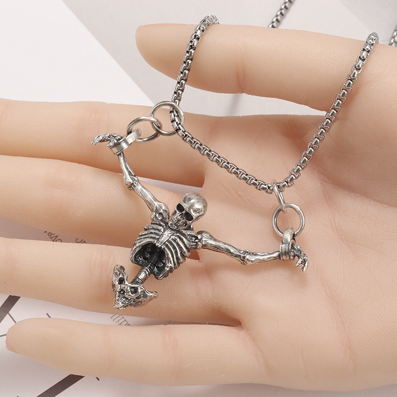 Wholesale Halloween Unisex Hip Hop Punk Vintage Skull