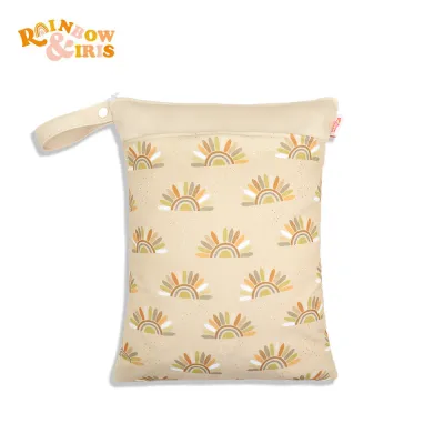 Toddlers Newborn Baby Fashion Waterproof PUL Multifunctional Diaper Storage Zipper Bag