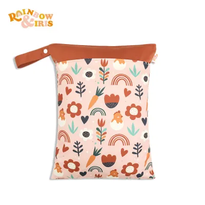 Toddlers Newborn Baby Fashion Waterproof PUL Multifunctional Diaper Storage Zipper Bag