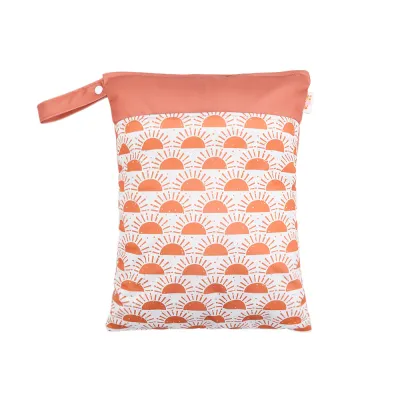 Toddlers Newborn Baby Fashion Waterproof PUL Multifunctional Diaper Storage Zipper Bag