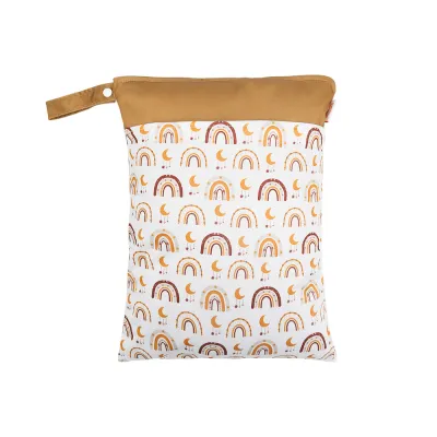 Toddlers Newborn Baby Fashion Waterproof PUL Multifunctional Diaper Storage Zipper Bag