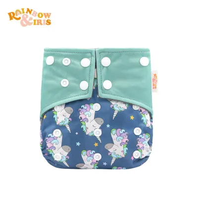 Toddlers Newborn Baby Fashion Print Waterproof Anti-Side Training Cloth Diaper for Kids