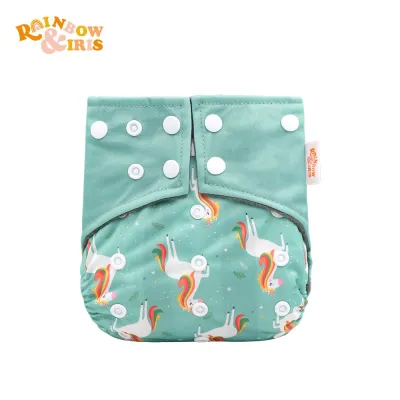 Toddlers Newborn Baby Fashion Print Waterproof Anti-Side Training Cloth Diaper for Kids