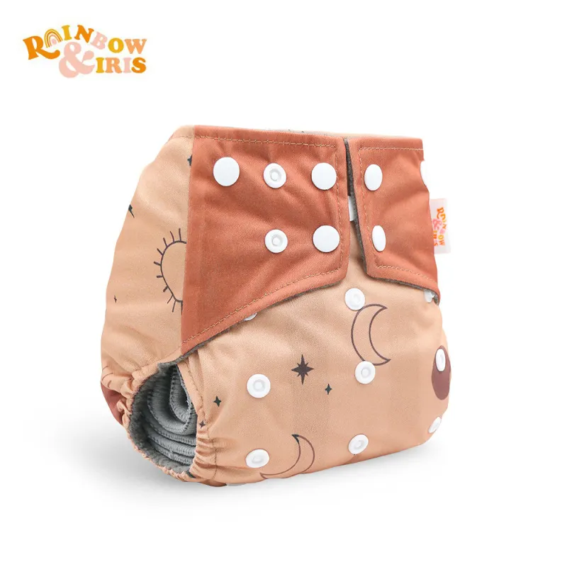 Toddlers Newborn Baby Fashion Print Waterproof Anti-Side Training Cloth Diaper for Kids