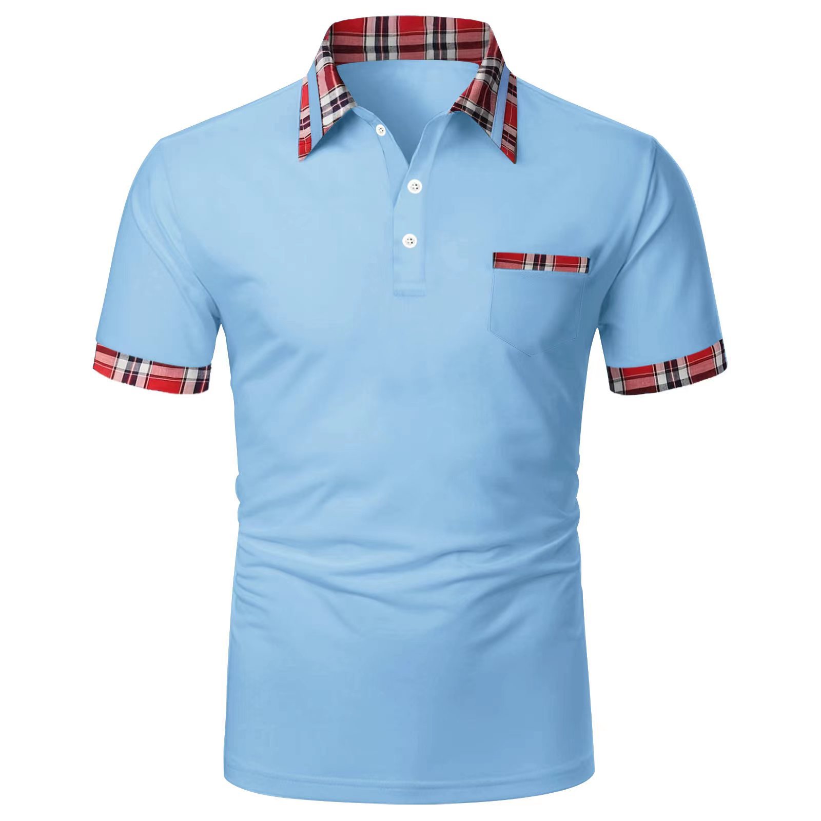 メンズウェア DECEMBERMAY Men's Color combination polo DECEMBERMAY Men's Color combination polo