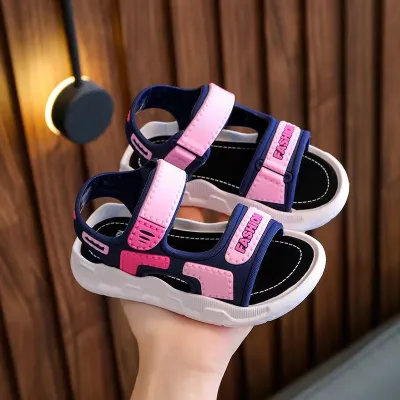 Kids Baby Girls Boys Soft Bottom Casual Sandals Shoes Solid Color PVC Upper Unisex