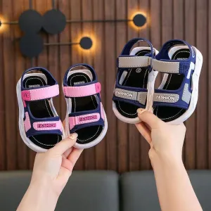 Kids Baby Girls Boys Soft Bottom Casual Sandals Shoes Solid Color PVC Upper Unisex