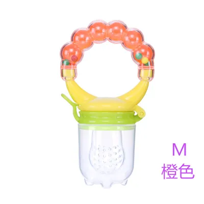 Baby Fruit Vegetable Food Grade Silicone Pacifier Standard Caliber Round Buckle
