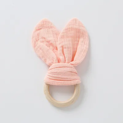 Baby Pacifier Hand Puppet Toy Beech Wood Cotton Yarn