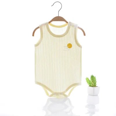 Toddlers Newborn Baby Fashion Girls Boys Casual Basic Sleeveless Thin Cotton Bodysuit Unisex