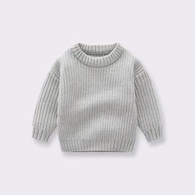 Toddlers Newborn Baby Girls Boys Casual Basic Long Sleeve Solid Color Knitted Top Viscose Simple Round Neck Unisex