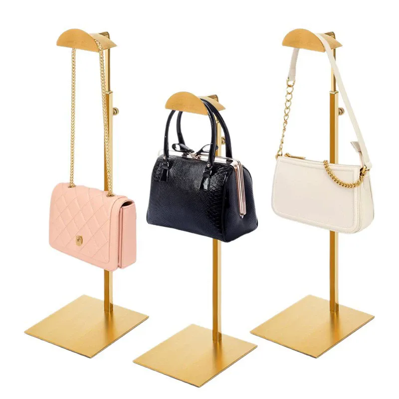 Stainless Steel Hanging Bag Display Rack for Clothing Store Garment Accessories