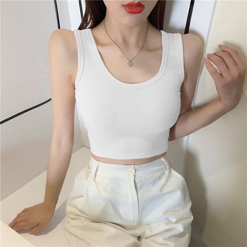 Wholesale Women Fashion Solid Color Wide Shoulder Camisole
