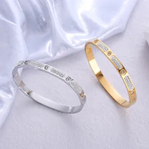 Women Creative Starry Diamond Stainless Steel Buckle Bracelet
