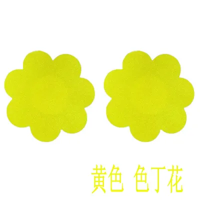 Women Fashion Flower Shape Disposable Satin Anti-Fade Chest Sticker